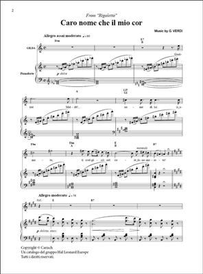 Giuseppe Verdi: Caro nome che il mio cor, da Rigoletto: Gesang mit Klavier