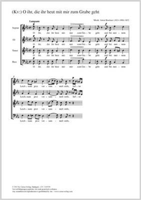 Anton Bruckner: O ihr, die ihr heut mit mir zum Grabe: Gemischter Chor mit Begleitung