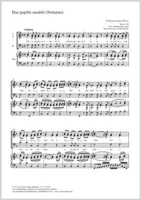 Wolfgang Amadeus Mozart: Due pupille amabili: (Arr. Armin Kircher): Gemischter Chor mit Klavier/Orgel