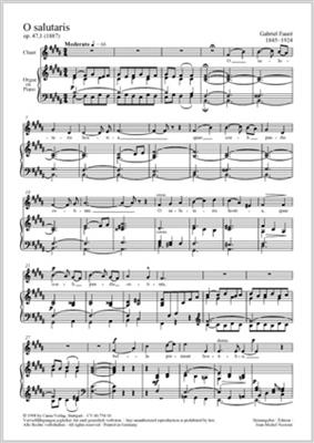 Gabriel Fauré: O salutaris hostia: Gesang mit Klavier