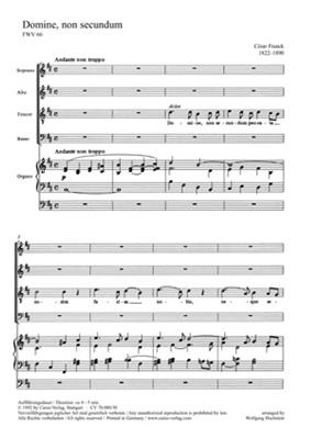 César Franck: Domine non secundum: (Arr. Wolfgang Hochstein): Gemischter Chor mit Klavier/Orgel
