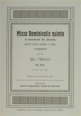 Ignaz Mitterer: Missa Dominicalis quinta: Männerchor mit Klavier/Orgel