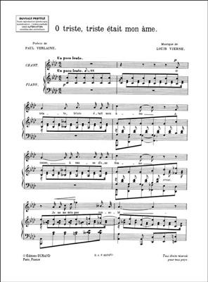 Louis Vierne: O Triste, triste Etait Mon Ame: Gesang mit Klavier