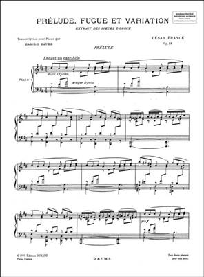 César Franck: Prelude-Fugue & Variation Op.18: Klavier Solo
