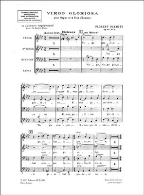 Florent Schmitt: 5 Motets N 4 Virgo Gloriosa 4 Vx Hommes: Männerchor mit Begleitung