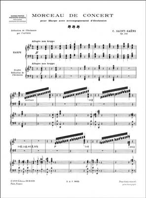 Camille Saint-Saëns: Morceau de Concert pour harpe & orchestre: Klavier Duett