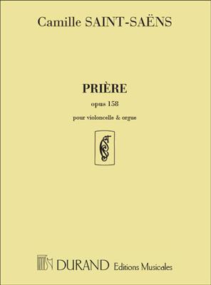 Camille Saint-Saëns: Priere Op 158 Vlc-Orgue: Cello mit Begleitung