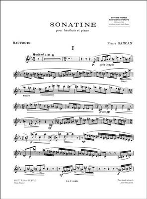 Pierre Sancan: Sonatine: Oboe mit Begleitung