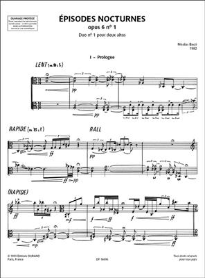 Nicolas Bacri: Épisodes Nocturnes opus 6 n° 1: Viola Duett