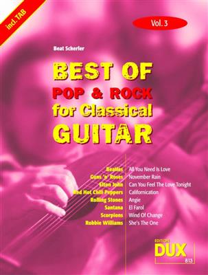 Best of Pop & Rock for Classical Guitar Vol. 3: Gitarre Solo