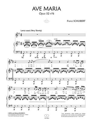 Franz Schubert: Ave Maria Opus 52 N°6 - Voix Graves: Gesang mit Klavier