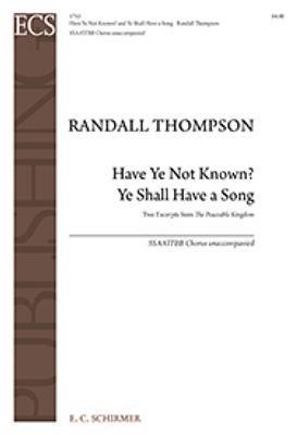 Randall Thompson: The Peaceable Kingdom: (Arr. Katherine K. Davis): Gemischter Chor A cappella
