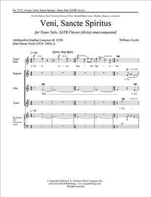 William Averitt: Veni, Sancte Spiritus: Gemischter Chor mit Begleitung