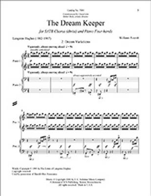 William Averitt: The Dream Keeper: No. 2 Dream Variations: Gemischter Chor mit Klavier/Orgel