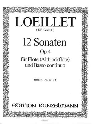 Jean-Baptiste Loeillet: 12 Sonaten: Flöte mit Begleitung