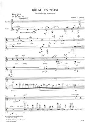 Miklós Csemiczky: Chinesische Kirche für Sopran und Violine: Gesang mit sonstiger Begleitung