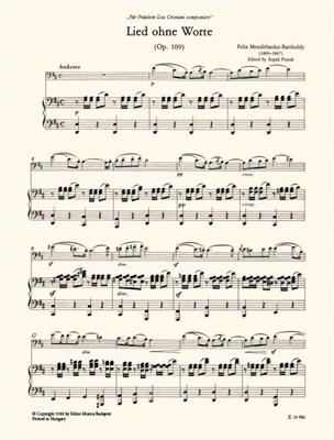 Felix Mendelssohn Bartholdy: Lied ohne Worte op. 109: Cello mit Begleitung