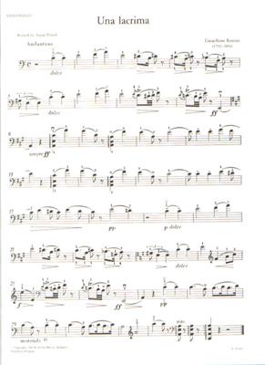 Gioachino Rossini: Una lacrima: Cello mit Begleitung