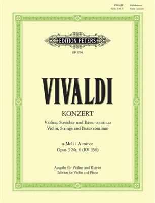 Antonio Vivaldi: Violin Concerto In A Minor Op.3 No.6 RV 356: Violine mit Begleitung