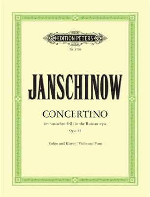 Janschinow: Concertino In Russian Style Op.35: Viola mit Begleitung