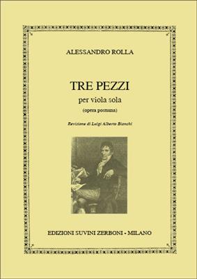 Alessandro Rolla: Tre Pezzi Per Viola: Viola Solo