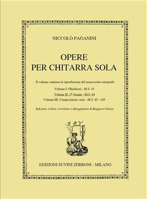 Niccolò Paganini: Opere per Chitarra Sola Vol. 2:: Gitarre Solo