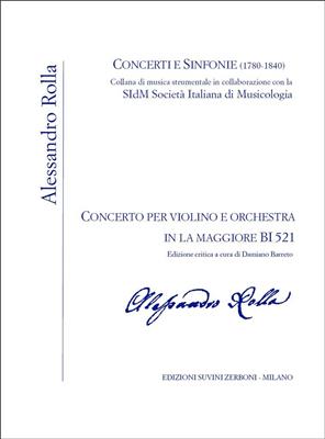 Alessandro Rolla: Concerto violino e orchestra in La maggiore BI521: Orchester mit Solo