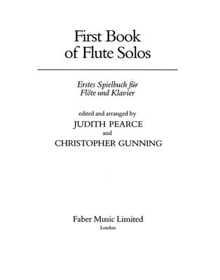 J. Pearce: First Book of Flute Solos (flute part): Flöte Solo