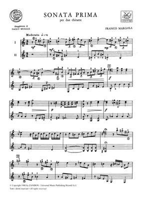 Franco Margola: Sonata Prima: Gitarre Duett