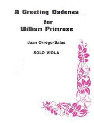 Juan Orrego-Salas: Greeting Cadenza: Viola Solo