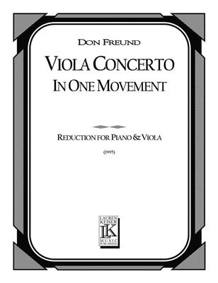 Don Freund: Viola Concerto in One Movement (Piano Reduction): Viola Solo