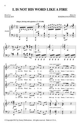Rosephanye Powell: The Cry of Jeremiah: Gemischter Chor mit Klavier/Orgel
