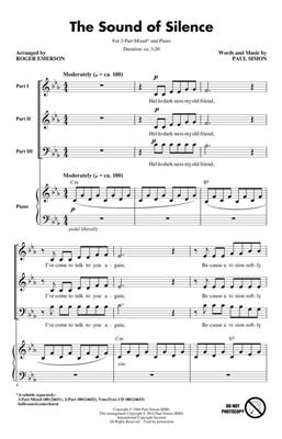 Paul Simon: The Sound of Silence: (Arr. Roger Emerson): Gemischter Chor mit Begleitung