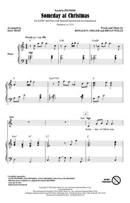 Stevie Wonder: Someday At Christmas: Gemischter Chor mit Begleitung