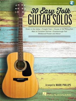 30 Easy Folk Guitar Solos: Gitarre Solo