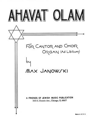 Aminadav Aloni: Ahavat Olam: Gemischter Chor mit Begleitung