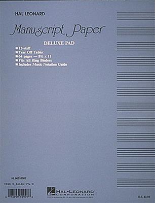 Manuscript Paper (Deluxe Pad)(Blue Cover): Notenpapier