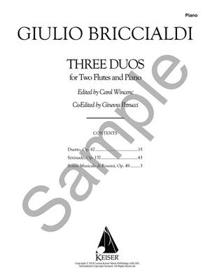Giulio Briccialdi: Three Duos for Two Flutes and Piano: Flöte Duett