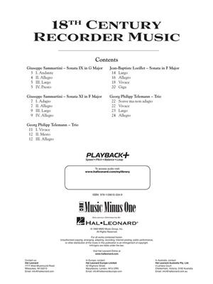 18th Century Recorder Music: Blockflöte