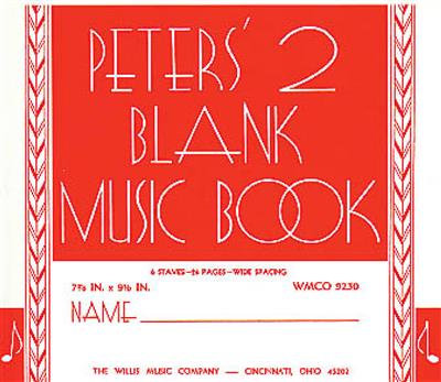 Peters' Blank Music Book (Red): Notenpapier