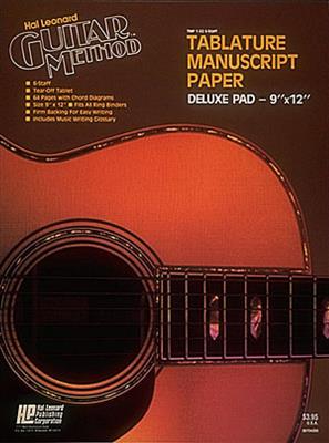 Guitar Tablature Manuscript Paper - Deluxe: Notenpapier