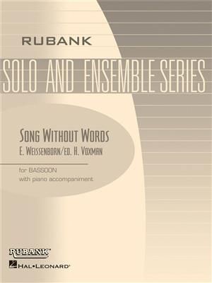 Julius Weissenborn: Song Without Words, Op. 226: (Arr. Himie Voxman): Fagott mit Begleitung