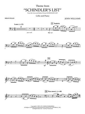 John Williams: Theme from Schindler's List: Cello mit Begleitung