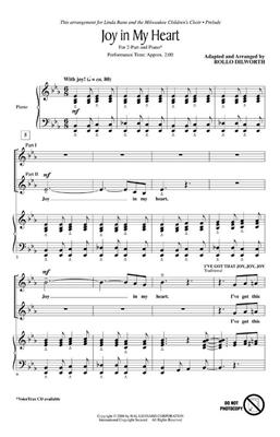 Joy in My Heart: (Arr. Rollo Dilworth): Frauenchor mit Klavier/Orgel