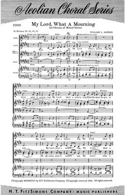 My Lord, What a Mourning: (Arr. William Levi Dawson): Gemischter Chor mit Begleitung