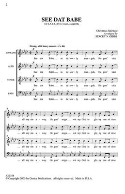 Christmas Spiritual: See Dat Babe: (Arr. Stacey V. Gibbs): Gemischter Chor mit Begleitung