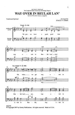Way Over In Beulah Lan': (Arr. Stacey V. Gibbs): Gemischter Chor A cappella