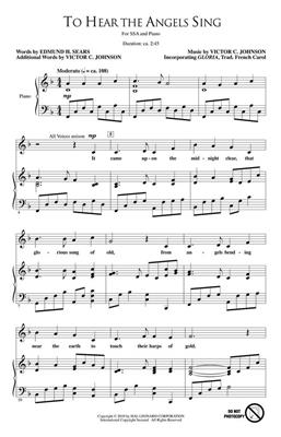 Victor C. Johnson: To hear the Angels sing: Frauenchor mit Klavier/Orgel