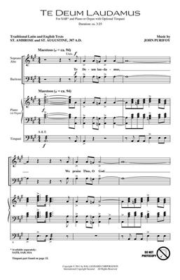 John Purifoy: Te Deum Laudamus: Gemischter Chor mit Begleitung