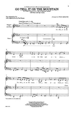Go Tell It On The Mountain: (Arr. Paul Sjolund): Gemischter Chor mit Klavier/Orgel
